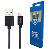 X Wave kabl USB2.0 na micro usb 2M 2A,PVC,crna Cene