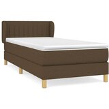  Krevet s oprugama i madracem tamnosmeđi 100 x 200 cm od tkanine | shoptok.hr