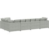  Modularna sofa s jastucima, baršunasta, svijetlosiva | Shoptok.si