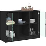  Komoda crna 102x37x75,5 cm od konstruiranog drva | shoptok.hr