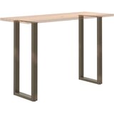 vidaXL noge za barsko mizo v obliki črke u, 2 kosa, naravno jeklo, 40 x (110-111) cm, jeklo | Shoptok.si
