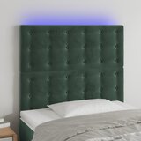  The Living Store LED posteljno vzglavje temno zeleno 90x5x118/128 cm žamet - LED Vzglavje, (21448506) Cene
