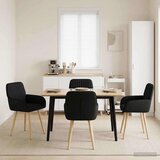 vidaXL Trpezarijske stolice 4 pcs Tkanina Crna 56,5 x 50 x 87,5 cm Cijene
