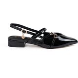 GOODIN Black patent pumps with gold accessories Cijene