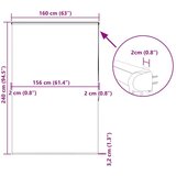 vidaXL Rolo zavjesa za tuš s kazetom 160x240 cm širina tkanine 156 cm | shoptok.hr