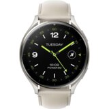 Xiaomi pametni sat Watch 2 Titanium, sivo kućište s bijelim kožnim remenom | shoptok.hr