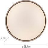SCHÖNER WOHNEN 14593-39 - LED prigušiva stropna svetiljka TAVOLI LED/10W/230V siva + daljinski upravljač | Eponuda.com
