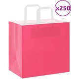  Papirnate vrećice 250 kom s ručkama ružičaste 26x17x25 cm | shoptok.hr