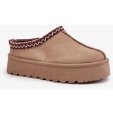 Boto PS1 Low Women's Snow Boots With Embroidery On Platform Dark Beige Narirya | shoptok.hr