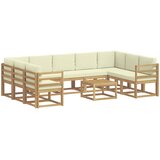  Set vanjskih sofa 10 pcs Bijela i krem 59 x 59 x 37 cm | shoptok.hr