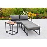 Gardenson VRTNI SET LINDOS aluminij barve grafita, siva, naravne barve | Shoptok.si