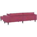 SOFA 3 pcs Vinska crvena 250 x 188 x 76 cm Baršun | shoptok.hr