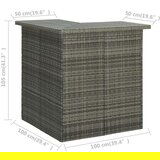 Poli kutni barski stol sivi 100 x 50 x 105 cm od poliratana | shoptok.hr