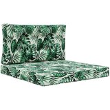 Zunanja blazina za kavč 2 pcs Vzorec lista Poliester, (5000202319) | Shoptok.si