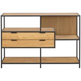 Livetastic REGAL 77/114/35 cm naravne barve, črna | Shoptok.si