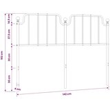  Metalno zamjensko uzglavlje bijelo 135 cm - Bijela 135 cm 1 | shoptok.hr
