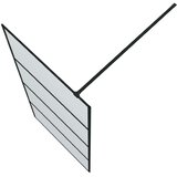 vidaXL Pregrada za tuš črna 90x195 cm motno ESG steklo | Shoptok.si