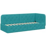  Kutni okvir kreveta s madracem Tirkizna 80 x 200 cm Baršun | shoptok.hr