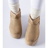 Gemre Beige snow boots with rhinestones Sonora | Shoptok.si