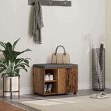  Klupa za hodnik s jastukom Staro drvo 60 x 38 x 46 cm | shoptok.hr