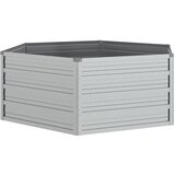 vidaXL Visoka greda 129x45 cm pocinkano jeklo srebrna, (20606790) Cene
