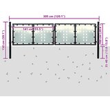 Crna jednokrilna ogradna vrata 300x100 cm | shoptok.hr