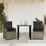  3-dijelni vrtni blagovaonski set sivi od poliratana | shoptok.hr