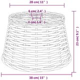 Sjenilo za stropnu svjetiljku bijelo Ø 38 x 23 cm od pruća | shoptok.hr