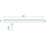 Rea Prednja lajsna za tuš kadu 130cm Black | shoptok.hr