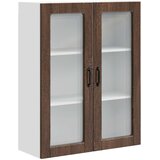  Zidni stakleni ormarić PORTO Smeđi hrast 80 x 31 x 100 cm | Eponuda.com