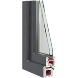  Prozor za podrum RISOR 50 x 50 cm PVC i staklo Antracit | shoptok.hr