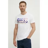 Guess Bombažna kratka majica moška, bela barva, M4YI83 K9RM1