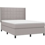  Krevet box spring s madracem LED svjetlosivi 140x200 cm tkanina | shoptok.hr
