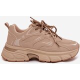 Boto Women's Sports Sneakers With Double Lacing Beige Annelie | shoptok.hr
