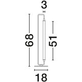 Nova Luce Bela/mat črna kovinska LED namizna svetilka (višina 68 cm) Wetro – | Shoptok.si