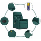  Masažni naslonjač na podizanje od tkanine tamnozeleni | shoptok.hr