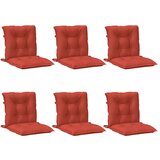  Jastuci za stolice 6 kom prošarano crvena 100x50x7 cm tkanina | shoptok.hr