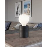 Eglo stolna lampa Turialdo 1 900334, 1x E27, visina 10 cm, crna, drvo i čelik | shoptok.hr