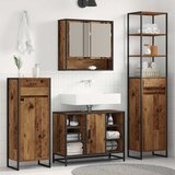  Kupaonski ormar Staro drvo 40 x 30 x 180 cm Konstruirano drvo | shoptok.hr