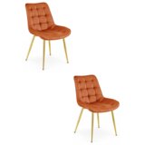  BERA stolica - bakreni baršun / zlatne noge x 2 | shoptok.hr