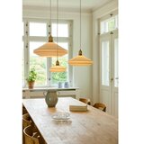 Halo Design 744305-Luster na sajli PARIS 1xE27/40W/230V, prečnik 56 cm, krem./mesing/hrast | Eponuda.com