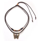 INF Boho ogrlica z metuljem in obeskom iz starinskega kovanca, (22040492) | Shoptok.si