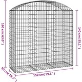  Gabionska košara s lukom 150x50x140/160 cm pocinčano željezo | Eponuda.ba