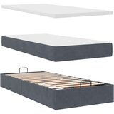 vidaXL Okvir kreveta s madraca tamnosivi 100x200cm baršunasti | shoptok.hr