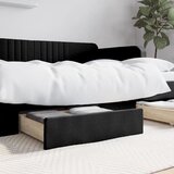 The Living Store posteljni predal 2 kosa črn inženirski les in umetno usnje - posteljni predal, (21657070) | Shoptok.si