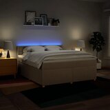  Krevet s oprugama i madracem krem 180x200 cm od tkanine | shoptok.hr