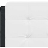  Postelja z vzmetnico črna in bela 120x200 cm umetno usnje | Shoptok.si