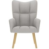vidaXL Relaksacijski stol Cloud Grey Fabric | Shoptok.si