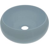  Luksuzni okrugli umivaonik mat svjetloplavi 40x15 cm keramički | shoptok.hr