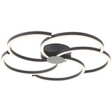 Brilliant LED prigušiva plafonska svetiljka FICO LED/32W/230V Ø 57 cm crna | Eponuda.com